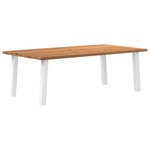 vidaXL Table à manger et bord naturel bois massif chêne rectangulaire