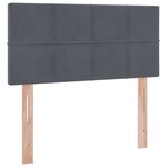 vidaXL Lit de Rangement Gris foncé 100 x 200 cm Velours