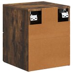 vidaXL Cabinet de chevet mural Chêne fumé 34 5 x 33 x 40 cm