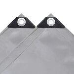 vidaXL Bâche 650 g / m² 3x4 m Gris