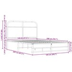 vidaXL Cadre de lit sans matelas 120x200 cm chêne marron