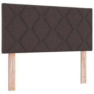 vidaXL Tête de Lit en Tissu Géométrique Marron foncé 90 cm tissu