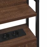 vidaXL Tête de lit avec étagère Chêne marron 200 cm Bois d'ingénierie