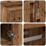 vidaXL Haut de Mobilier Bois Ancien 80 x 39 x 178 cm Bois d'ingénierie