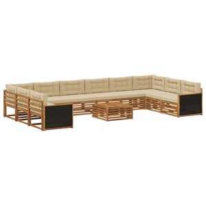 vidaXL Ensembles de canapés 11 pc Bois d'Acacia Massif