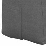 vidaXL Coussin de Dos Gris foncé 140 x 24 x 50 cm tissu
