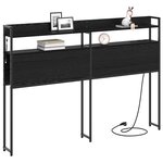vidaXL Tête de lit de rangement Chêne noir 120 cm Bois d'ingénierie