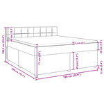 vidaXL Sommier à lattes de lit avec matelas Gris clair 180x200cm Tissu
