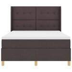 vidaXL Lit à ressorts avec matelas Marron 140 x 200 cm tissu