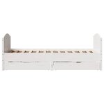 vidaXL Cadre de lit sans matelas blanc 75x190 cm bois de pin massif