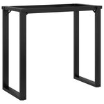 vidaXL Pieds de table à manger cadre en O 80x40x73 cm fonte