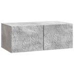 vidaXL Meuble TV mural 98 x 31 cm Gris béton Bois d'ingénierie