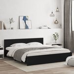vidaXL Cadre de lit avec LED sans matelas noir 180x200 cm