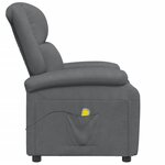 vidaXL Fauteuil de massage Anthracite Similicuir