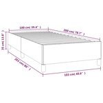 vidaXL Cadre de lit sans matelas vert foncé 100x200 cm velours