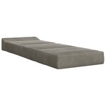 vidaXL Canapé-lit pliable Gris clair 200 x 70 x 15 cm Velours