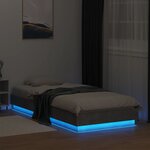 vidaXL Cadre de lit sans matelas avec lumières LED 100x200 cm