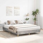 vidaXL Cadre de lit sans matelas gris béton 140x200 cm bois ingénierie