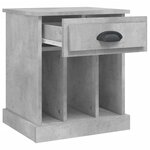 vidaXL Tables de chevet 2 Pièces gris béton 43x36x50 cm