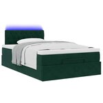 vidaXL Cadre de lit ottoman avec matelas vert foncé 120x200 cm velours