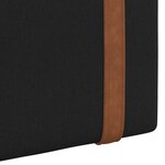 vidaXL Tête de lit suspendue Avec lumière LED Noir PU antique