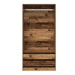 vidaXL Garde-robe vieux bois 100x50x200 cm bois d'ingénierie