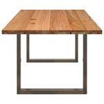 vidaXL Table à manger marron clair bois de chêne massif rectangulaire