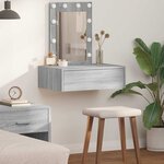 vidaXL Table de Toilette Gris 60 x 40 x 70 cm Bois d'ingénierie