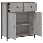 vidaXL Buffet sonoma gris 70x30x80 cm bois d'ingénierie
