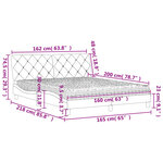 vidaXL Lit avec matelas noir 160x200 cm velours