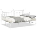 Lit de jour vidaXL avec lit escamotable blanc 75x190 cm en acier