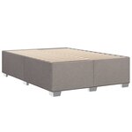 vidaXL Sommier à lattes de lit avec matelas Taupe 160x200 cm Tissu