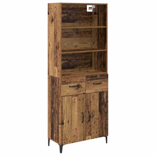 vidaXL Haut Armoire Bois Ancien 69 5 x 34 x 180 cm Bois d'ingénierie
