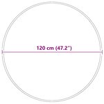 vidaXL Tapis Shaggy Anti-dérapant Marron 120 x 120 cm PP