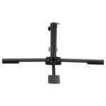 vidaXL Base de parasol pliable pour mât Ø38/48 mm noir brillant acier
