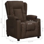 vidaXL Fauteuil Marron Similicuir
