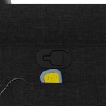 vidaXL Fauteuil de massage inclinable Noir Tissu