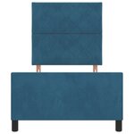 Cadre de Lit vidaXL Bleu Foncé 90x200 cm Velours