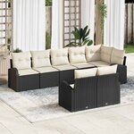 vidaXL Ensemble de canapé de jardin 8 Pièces 289 x 124 x 85 cm Poly rotin