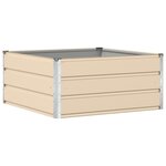 vidaXL Jardinière Ivoire 100 x 100 x 45 cm Acier