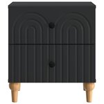 vidaXL Cabinet de chevet 2 pc Noir 43 x 34 5 x 48 cm Bois d'ingénierie