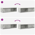 vidaXL Meubles TV 2 Pièces gris béton 100x31x25 5 cm bois d'ingénierie