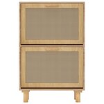 vidaXL Armoire à chaussures Marron 52x25x80 cm Bois d'ingénierie/rotin