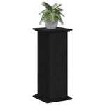 vidaXL Support de Plante Chêne noir 33 x 33 x 80 cm Bois d'ingénierie