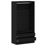 vidaXL Armoire en Chêne Noir - 100 x 50 x 200 cm - En bois d'ingénierie