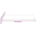 vidaXL Dessus de bureau blanc 110x55x2 5 cm bois massif de pin