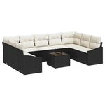 vidaXL Ensemble de salle à manger pour jardin 10 Pièces Marron et Crème