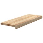 vidaXL Marches d'escalier 2 Pièces non traité 70x30x2cm bois chêne massif