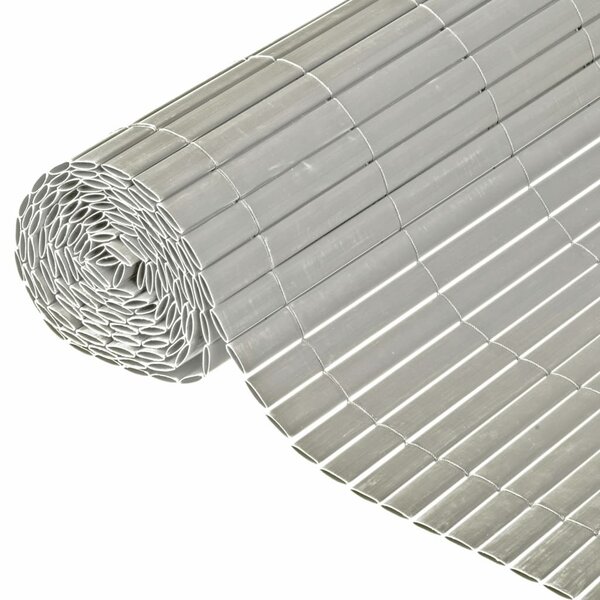 Nature Écran de jardin à double face PVC 1 5x3 m Gris