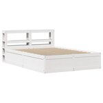 vidaXL Cadre de lit avec tête de lit blanc 120x190 cm bois pin massif